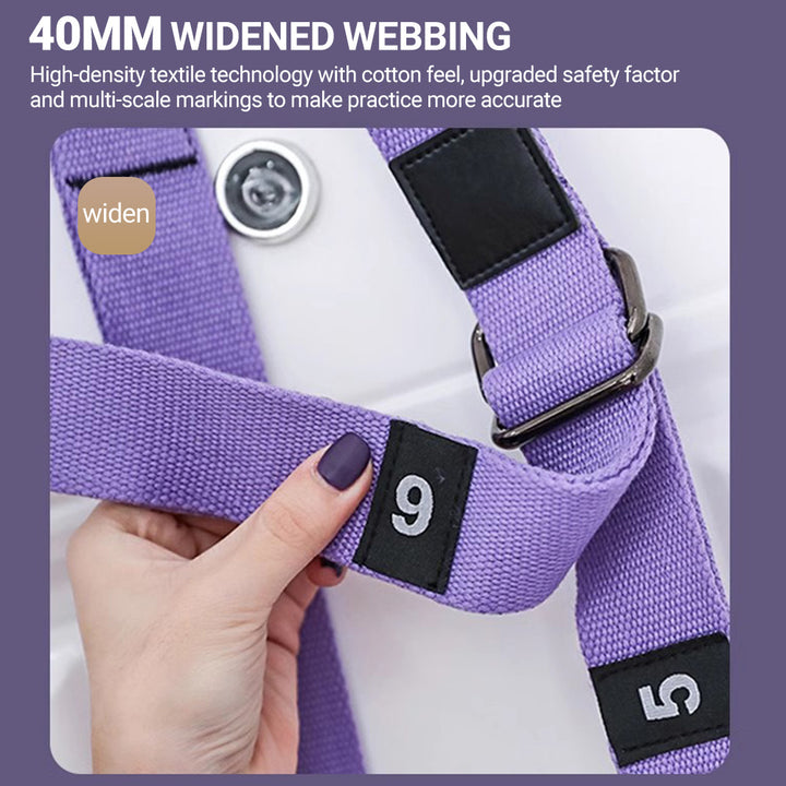 Premium Aerial Yoga Strap – Adjustable Stretching & Inversion Belt for Leg Splits, Flexibility Training, with Metal Buckle – Available in Green, Purple, Pink