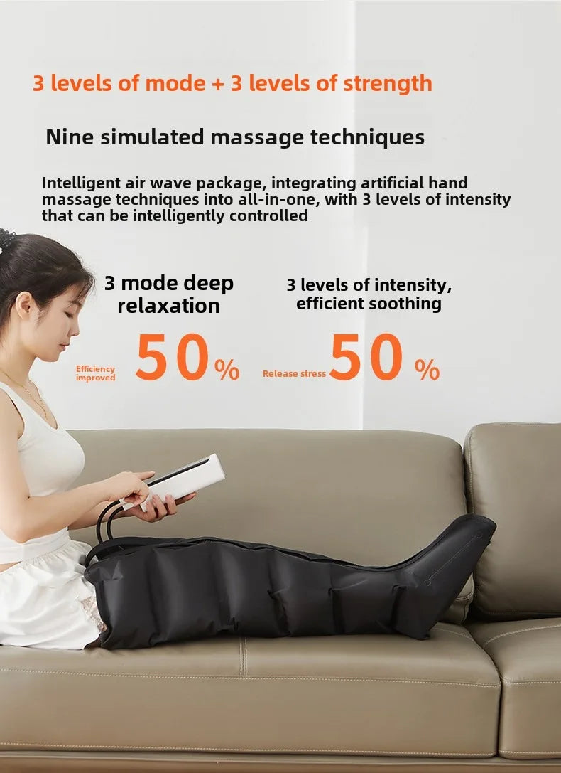 Premium Air Wave Leg Massager System – Professional Dynamic Compression Boots for Full Leg and Foot Relaxation