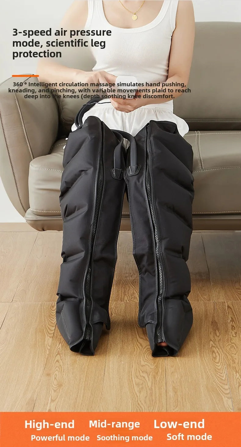 Premium Air Wave Leg Massager System – Professional Dynamic Compression Boots for Full Leg and Foot Relaxation