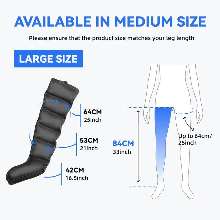 Premium Air Wave Leg Massager System – Professional Dynamic Compression Boots for Full Leg and Foot Relaxation