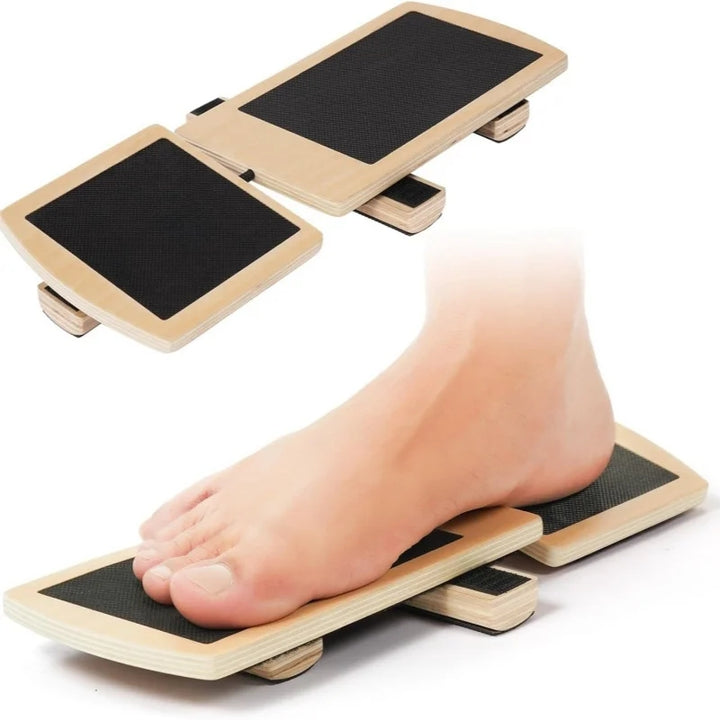 Premium Ankle Balance Board – Foot Strengthener for Pilates & Stability Training, Relieves Plantar Fasciitis, Improves Balance & Posture, Wood Design for Ankle Sprain Rehab, 30cm x 10.8cm