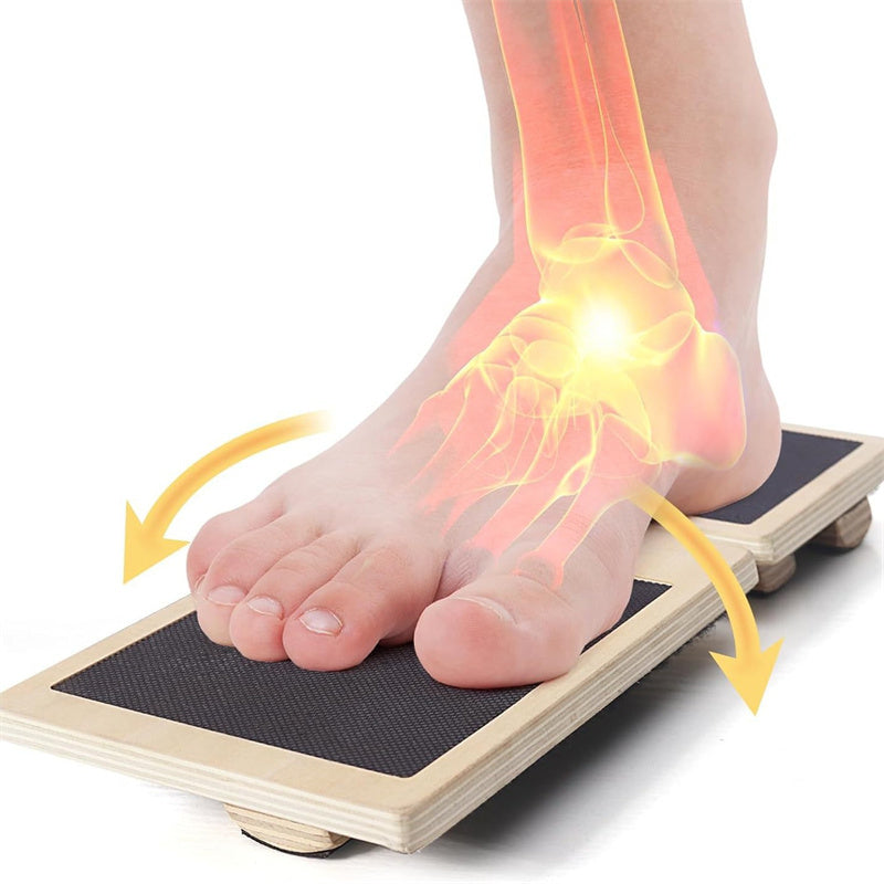Premium Ankle Balance Board – Foot Strengthener for Pilates & Stability Training, Relieves Plantar Fasciitis, Improves Balance & Posture, Wood Design for Ankle Sprain Rehab, 30cm x 10.8cm