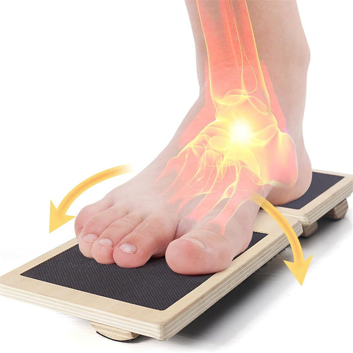 Premium Ankle Balance Board – Foot Strengthener for Pilates & Stability Training, Relieves Plantar Fasciitis, Improves Balance & Posture, Wood Design for Ankle Sprain Rehab, 30cm x 10.8cm