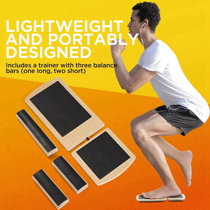 Premium Ankle Balance Board – Foot Strengthener for Pilates & Stability Training, Relieves Plantar Fasciitis, Improves Balance & Posture, Wood Design for Ankle Sprain Rehab, 30cm x 10.8cm
