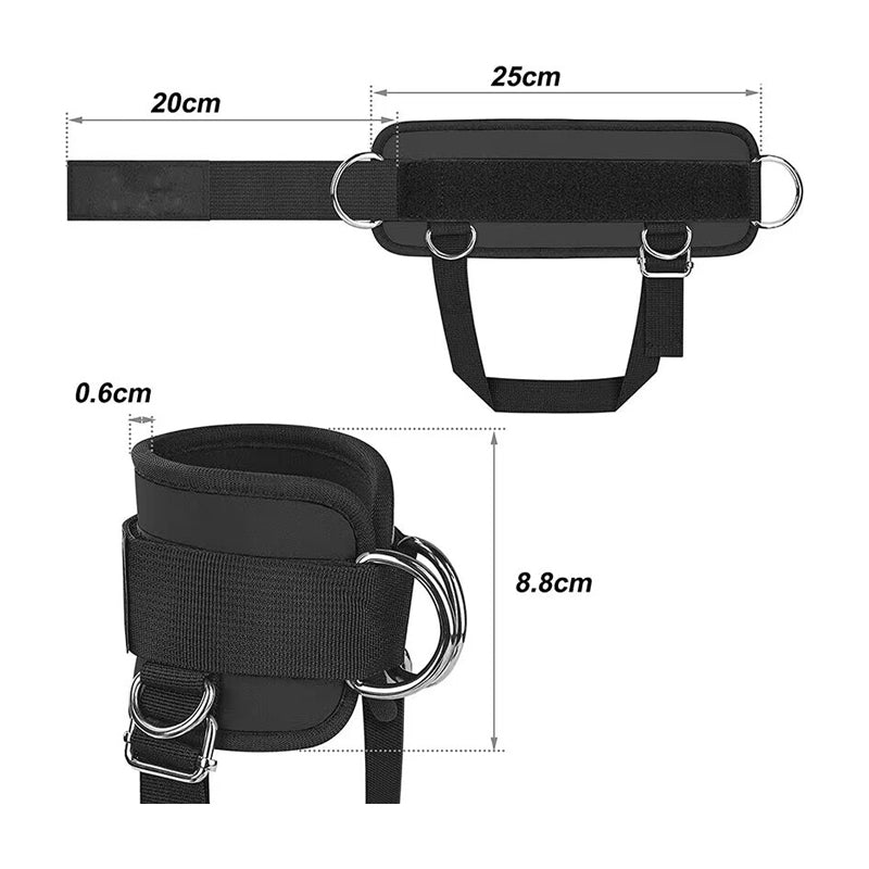 Premium Ankle Straps for Cable Machines – Adjustable, Breathable Fully Padded Ankle Cuffs for Leg Exercises, Workouts, and Fitness – Durable, Comfortable Ankle Support