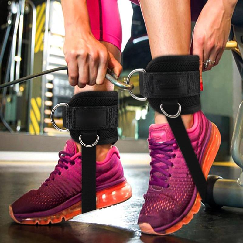 Premium Ankle Straps for Cable Machines – Adjustable, Breathable Fully Padded Ankle Cuffs for Leg Exercises, Workouts, and Fitness – Durable, Comfortable Ankle Support