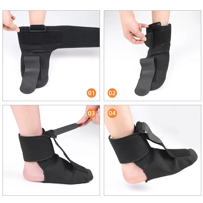 Premium Ankle Support Brace for Foot Drop Rehabilitation, Protective Splint with Adjustable Fixation Strips, Ideal for Health Massage, Multiple Sizes for Adults (S, M, L)