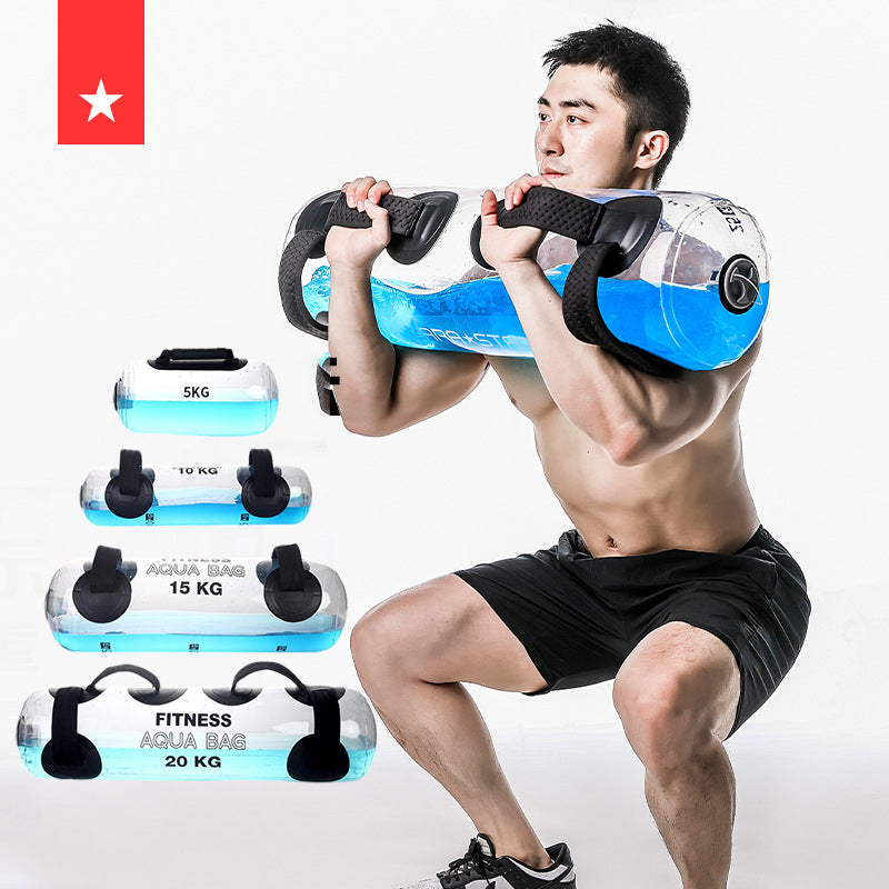 Premium Aqua Bag – Portable Inflatable Water Weightlifting Bag for Home Gym, Fitness, & Bodybuilding – Adjustable Resistance (5/10/15/20/30kg), PVC Material, Includes Inflator
