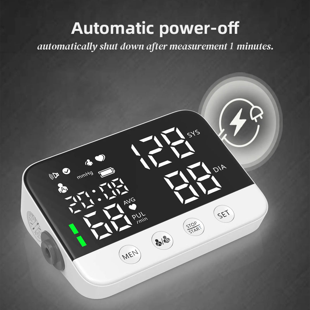 Premium Automatic Upper Arm Blood Pressure Monitor – LED Backlit Screen, 2X120 Memory Groups, Adjustable BP Cuff, Electronic Digital Blood Pressure Machine