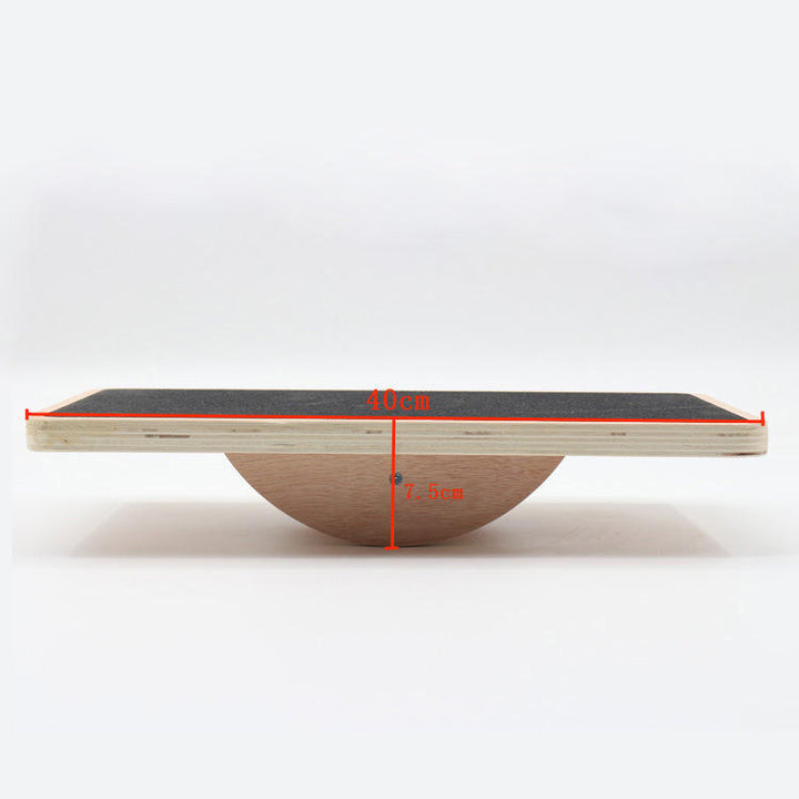 Premium Balance Board - 360° Wobble Trainer for Core Stability, Focus & Posture, Anti-Slip, Rubber Bottom for Safe & Silent Workout, Full Body Exercise for Home Gym & Office Use, Solid Wood Construction