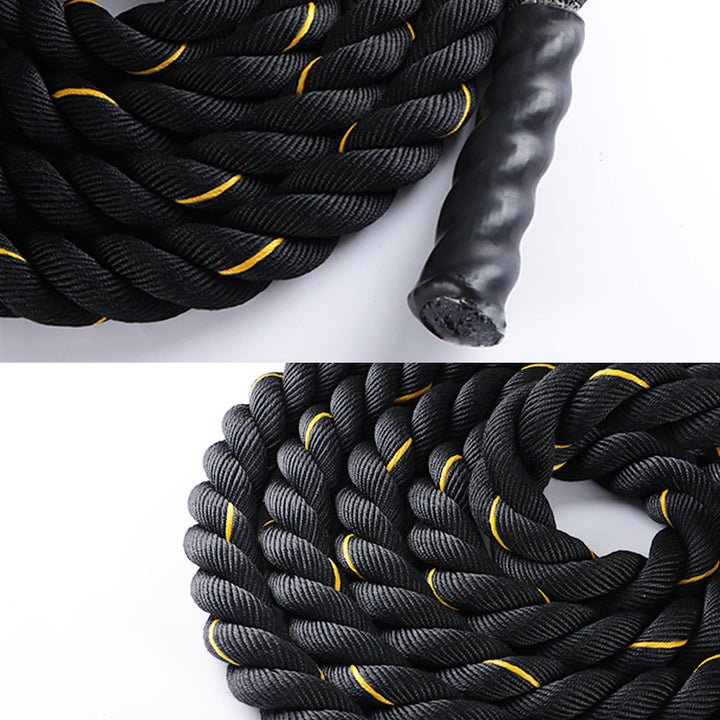 Premium Battle Rope – 9M/12M/15M Fitness Crossfit Ropes for Strength & Power Training – Heavy Duty Workout Ropes for Gym, Home, Bodybuilding, and Conditioning