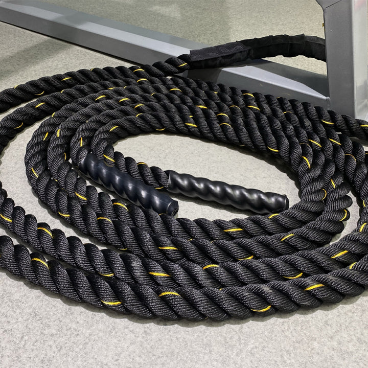 Premium Battle Rope – 9M/12M/15M Fitness Crossfit Ropes for Strength & Power Training – Heavy Duty Workout Ropes for Gym, Home, Bodybuilding, and Conditioning