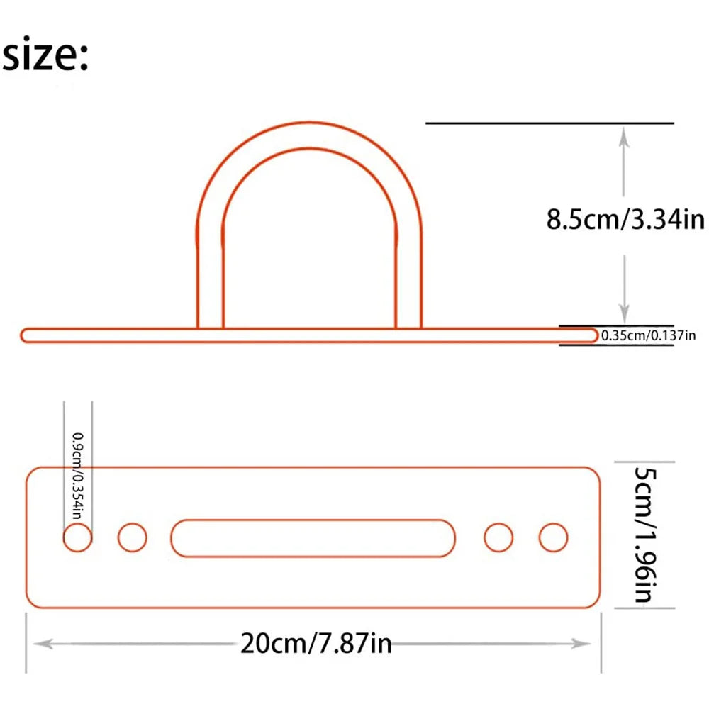 Premium Battle Rope Anchor Kit – Stainless Steel Wall & Ceiling Mount Bracket for Strength Training, Gym, Aerial Hammock & Suspension Straps – 300kg Load Capacity, Easy Installation