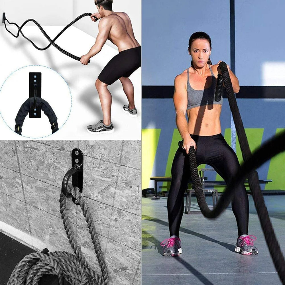 Premium Battle Rope Anchor Kit – Stainless Steel Wall & Ceiling Mount Bracket for Strength Training, Gym, Aerial Hammock & Suspension Straps – 300kg Load Capacity, Easy Installation