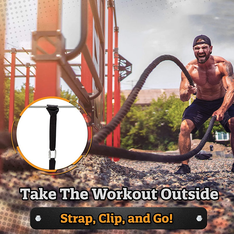 Premium Battle Rope Anchor Kit – Stainless Steel Wall & Ceiling Mount Bracket for Strength Training, Gym, Aerial Hammock & Suspension Straps – 300kg Load Capacity, Easy Installation