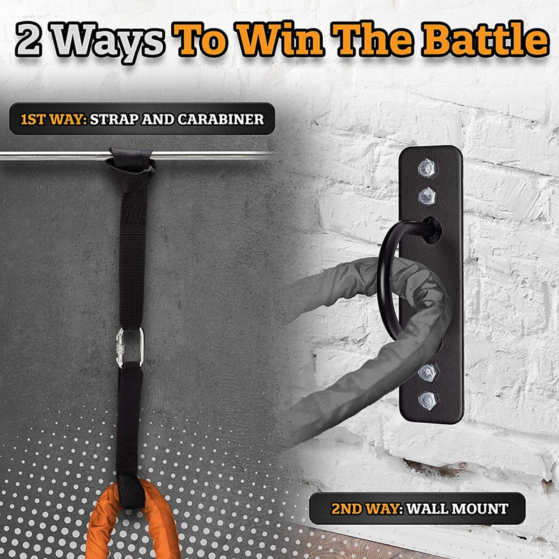 Premium Battle Rope Anchor Kit – Stainless Steel Wall & Ceiling Mount Bracket for Strength Training, Gym, Aerial Hammock & Suspension Straps – 300kg Load Capacity, Easy Installation