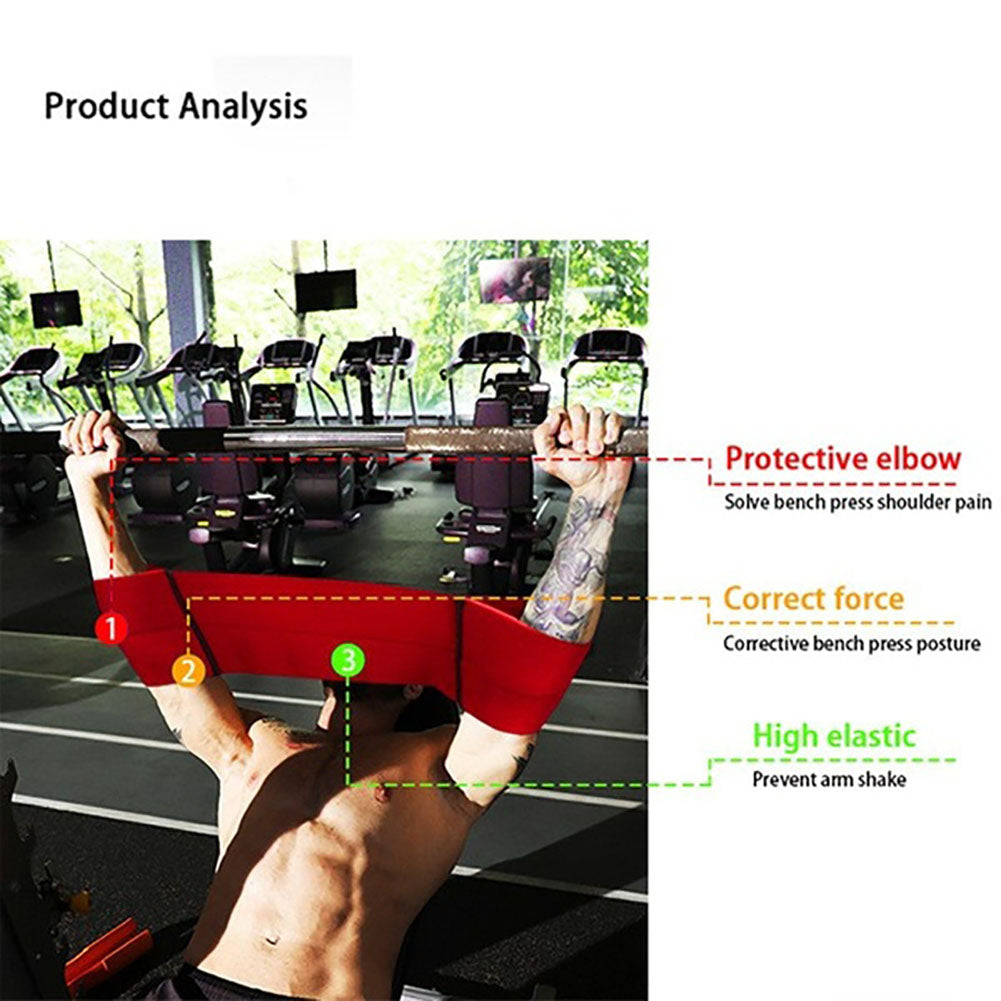 Premium Bench Press Slingshot – Elbow Support for Powerlifting & Gym Workout, High Elastic Nylon for Strength Training, Adjustable, Muscle Building Support