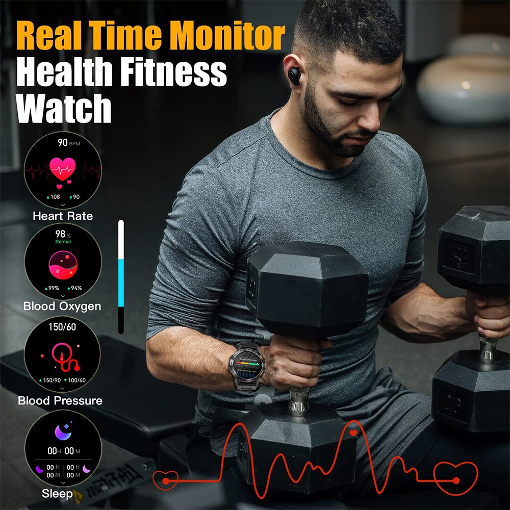 Premium Bluetooth Call Smartwatch for Men - IP67 Waterproof, 1.39-inch Display, Fitness Tracker, Sports Modes, Compatible with Android & iOS