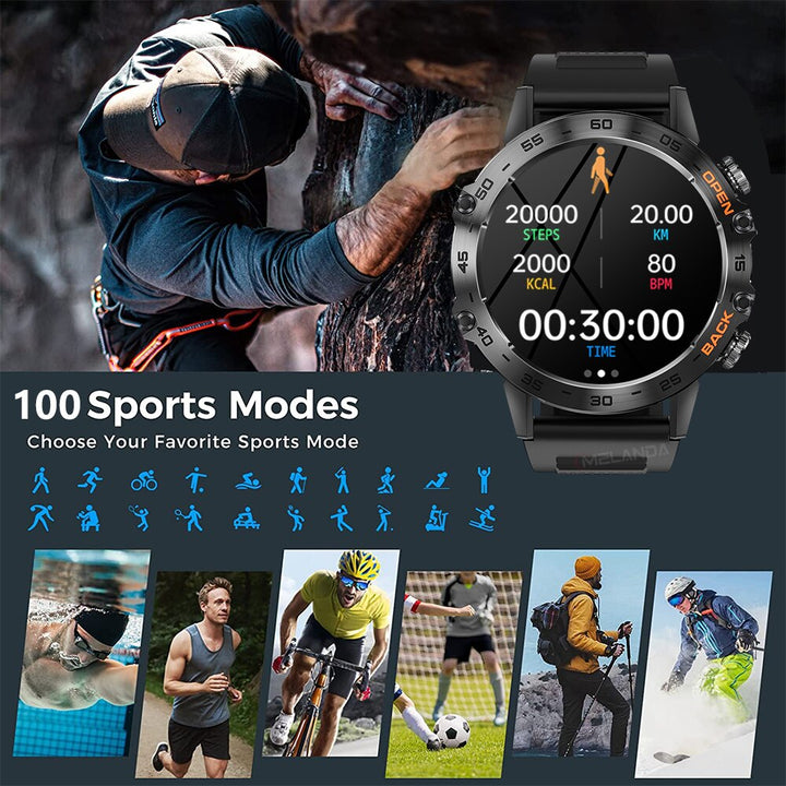 Premium Bluetooth Call Smartwatch for Men - IP67 Waterproof, 1.39-inch Display, Fitness Tracker, Sports Modes, Compatible with Android & iOS