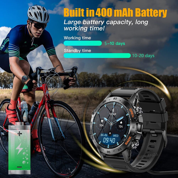 Premium Bluetooth Call Smartwatch for Men - IP67 Waterproof, 1.39-inch Display, Fitness Tracker, Sports Modes, Compatible with Android & iOS