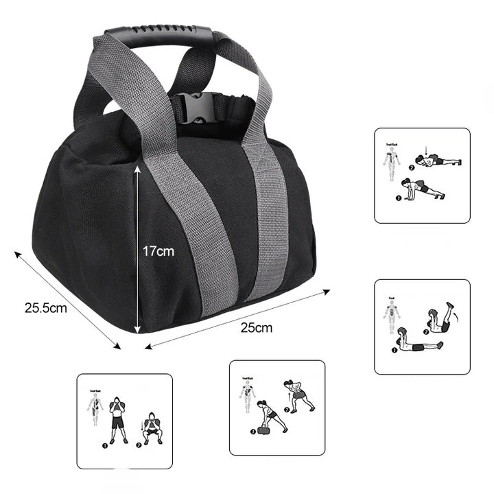 Premium Bodybuilding Sandbag for Gym Weight Lifting & Fitness – Empty Heavy Exercise Bag for Strength Training, Boxing, & Crossfit – Compact 19x19x15.5cm Size