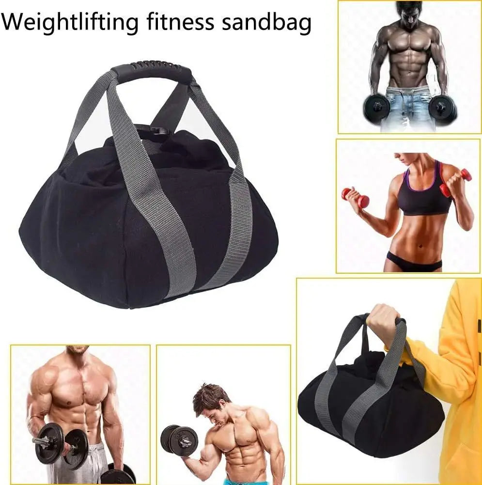 Premium Bodybuilding Sandbag for Gym Weight Lifting & Fitness – Empty Heavy Exercise Bag for Strength Training, Boxing, & Crossfit – Compact 19x19x15.5cm Size