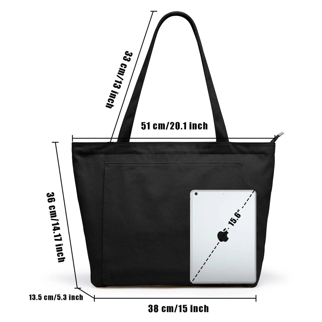 Premium Canvas Yoga Mat Bag for Women – Large Capacity Yoga Tote with Shoulder Strap, Fitness Sports Carry Bag for Pilates, Workout, Travel, Office and Beach