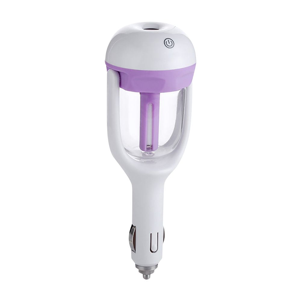 Premium Car Air Humidifier & Aroma Diffuser, 50ML Water Tank, 25ML/hour Mist, 12V DC, Essential Oil Aromatherapy, Compact Car Air Purifier, 5 Color Options