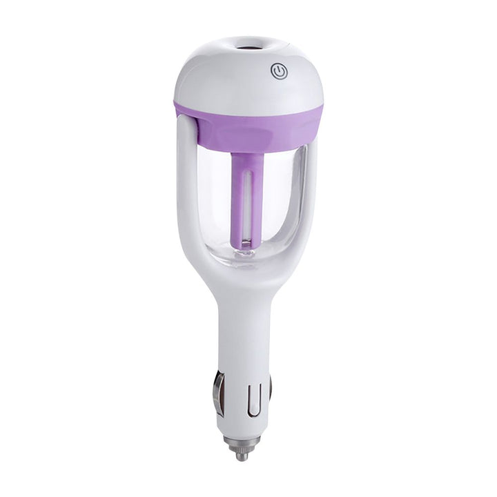 Premium Car Air Humidifier & Aroma Diffuser, 50ML Water Tank, 25ML/hour Mist, 12V DC, Essential Oil Aromatherapy, Compact Car Air Purifier, 5 Color Options