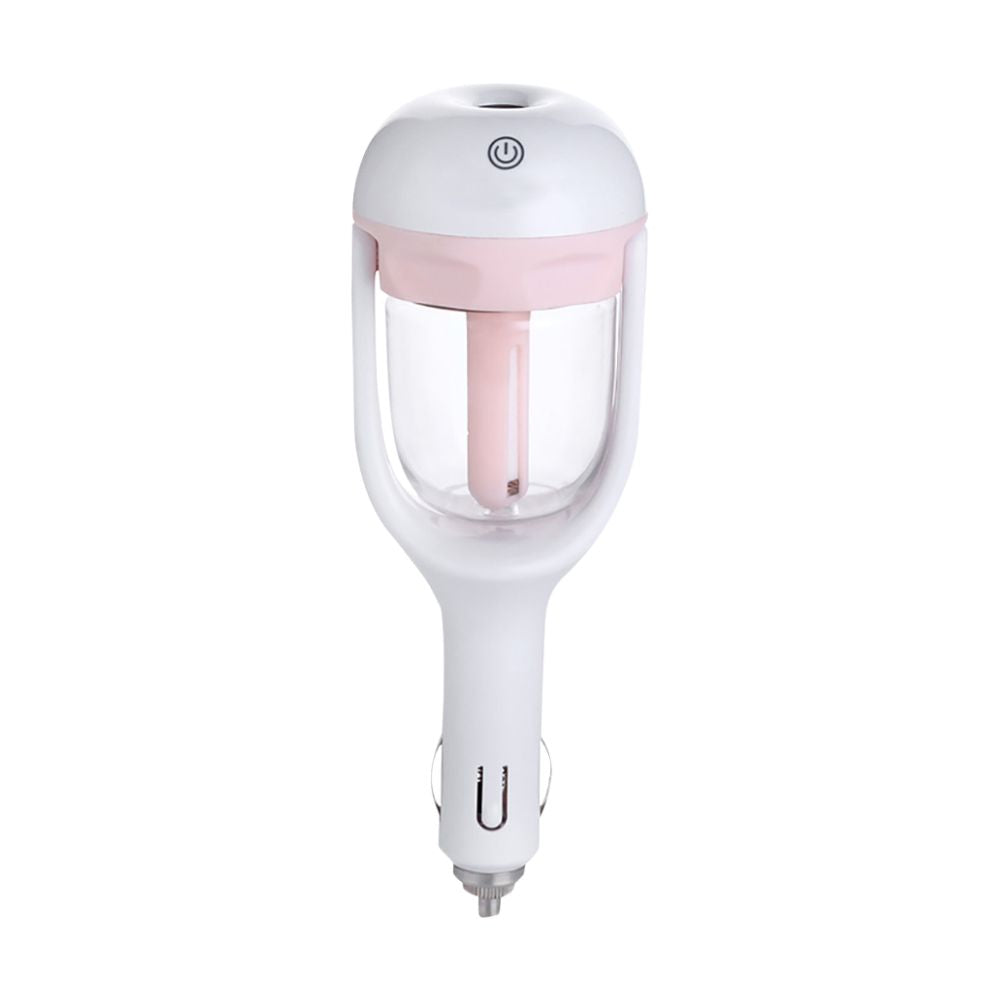 Premium Car Air Humidifier & Aroma Diffuser, 50ML Water Tank, 25ML/hour Mist, 12V DC, Essential Oil Aromatherapy, Compact Car Air Purifier, 5 Color Options