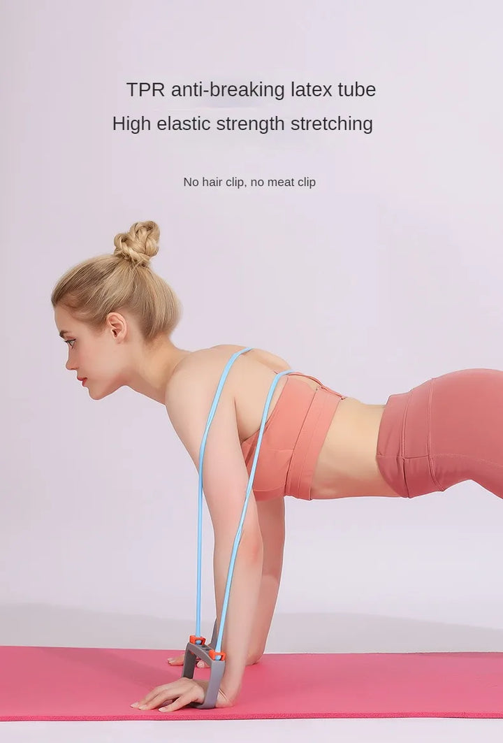 Premium Chest Expander with 5 Resistance Bands – Full Body Strength Training Set for Pilates Push Ups and Muscle Workouts