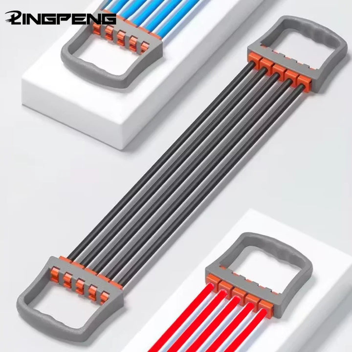 Premium Chest Expander with 5 Resistance Bands – Full Body Strength Training Set for Pilates Push Ups and Muscle Workouts