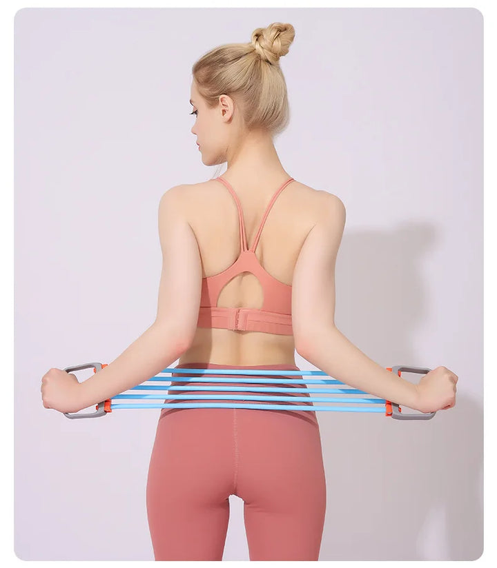 Premium Chest Expander with 5 Resistance Bands – Full Body Strength Training Set for Pilates Push Ups and Muscle Workouts
