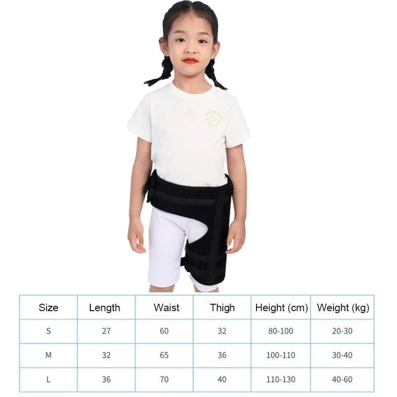 Premium Children Hip Strap Brace - Injury Support for Femur Fracture, Rehabilitation Fixation, Comfortable, Breathable, Pain Relief Protector