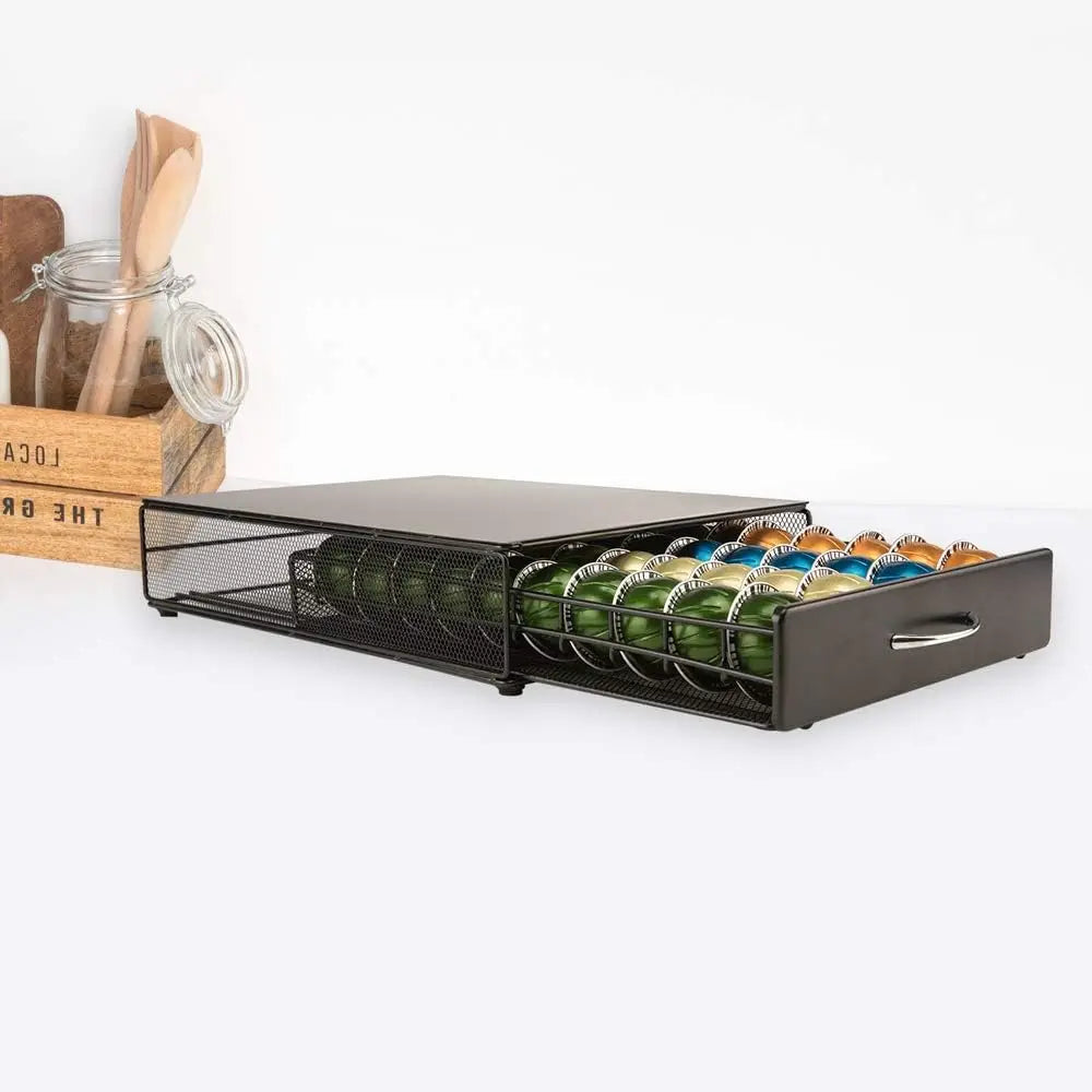 Premium Coffee Capsule Pod Holder – Metal Storage Rack Organizer for Capsule Pods and Coffee Systems