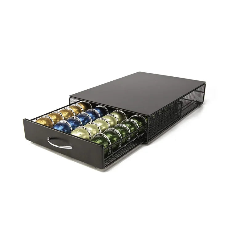 Premium Coffee Capsule Pod Holder – Metal Storage Rack Organizer for Capsule Pods and Coffee Systems