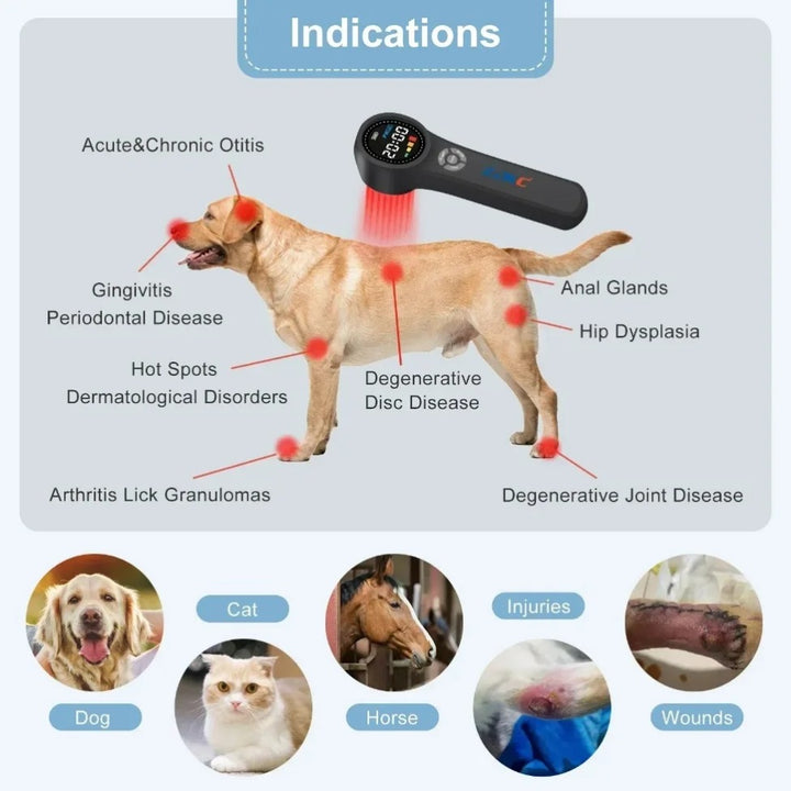 Premium Cold Laser Therapy Device for Pain Relief | 4x808nm & 16x650nm Infrared Light Therapy | Handheld Massager for Arthritis & Muscle Relaxation | Non-Invasive Pain Management