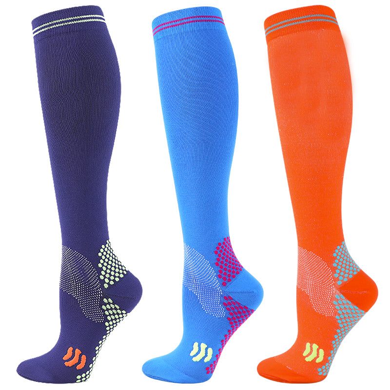 Premium Compression Socks for Men & Women – 20-30 mmHg Support for Varicose Veins, Running, Cycling, Football, Soccer – 1/3 Pairs, Breathable, Moisture-Wicking, Compression Stockings