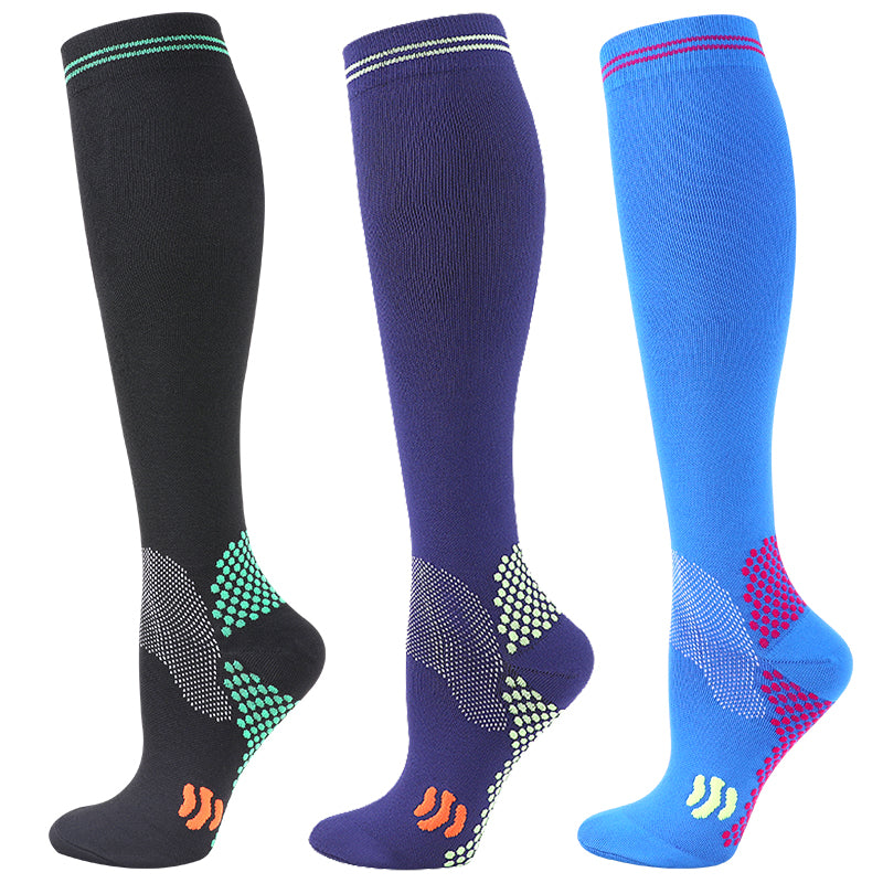 Premium Compression Socks for Men & Women – 20-30 mmHg Support for Varicose Veins, Running, Cycling, Football, Soccer – 1/3 Pairs, Breathable, Moisture-Wicking, Compression Stockings