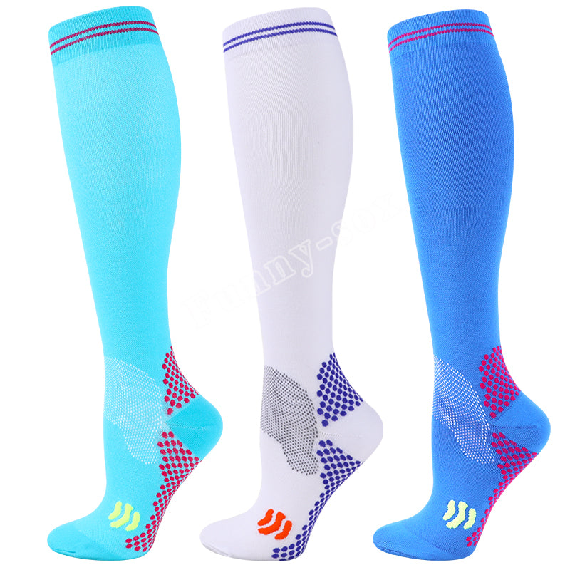 Premium Compression Socks for Men & Women – 20-30 mmHg Support for Varicose Veins, Running, Cycling, Football, Soccer – 1/3 Pairs, Breathable, Moisture-Wicking, Compression Stockings