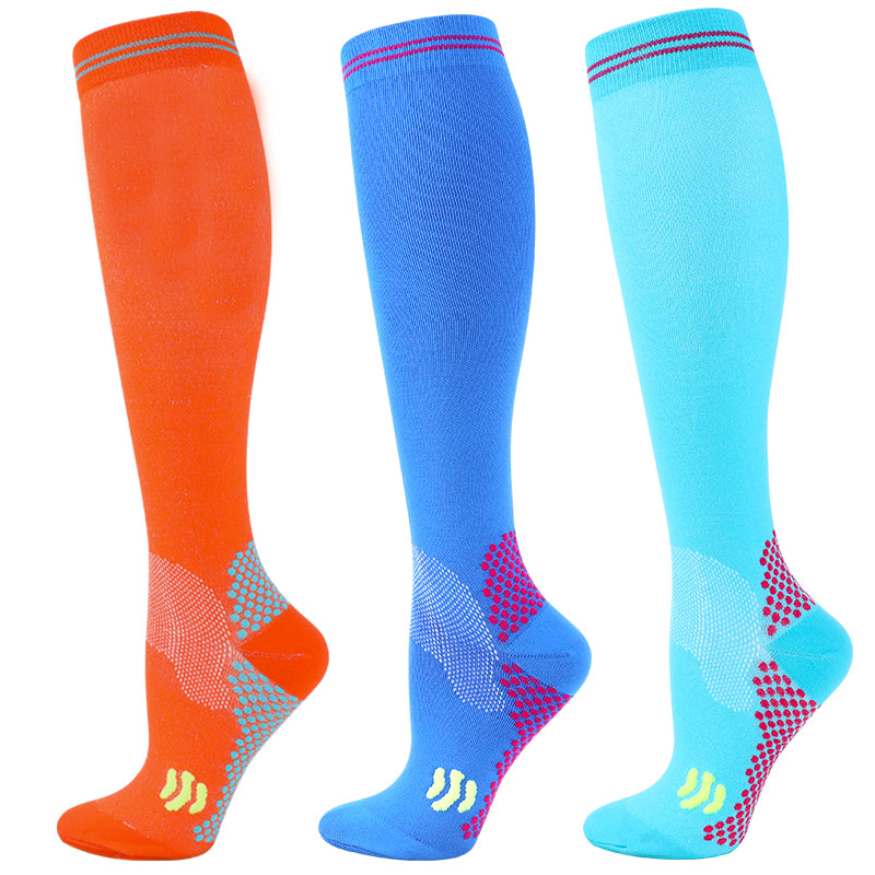 Premium Compression Socks for Men & Women – 20-30 mmHg Support for Varicose Veins, Running, Cycling, Football, Soccer – 1/3 Pairs, Breathable, Moisture-Wicking, Compression Stockings