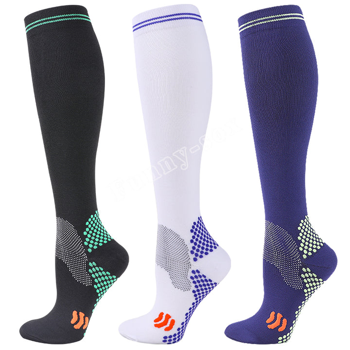 Premium Compression Socks for Men & Women – 20-30 mmHg Support for Varicose Veins, Running, Cycling, Football, Soccer – 1/3 Pairs, Breathable, Moisture-Wicking, Compression Stockings