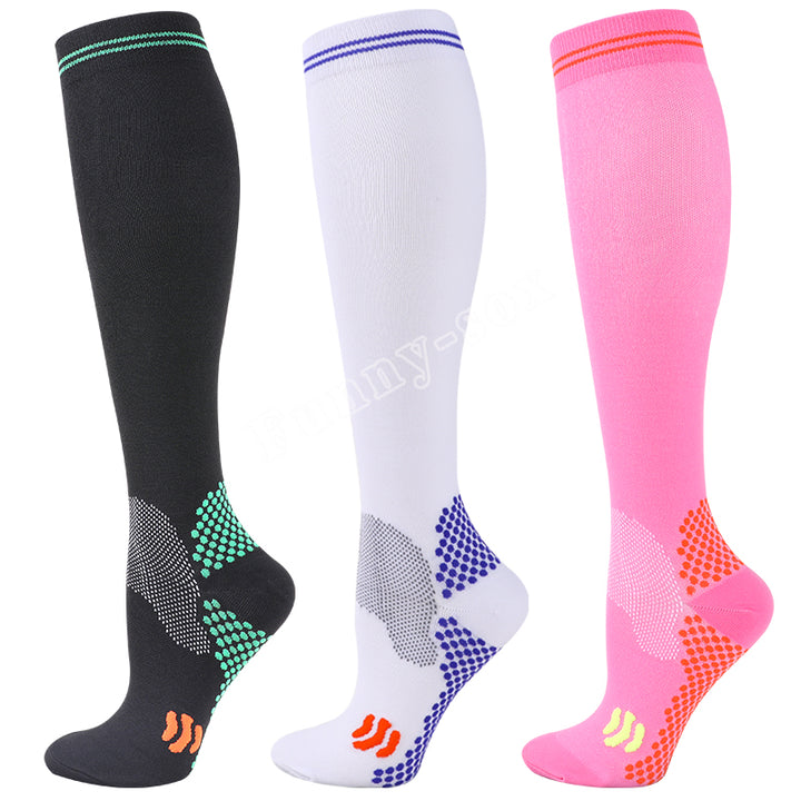 Premium Compression Socks for Men & Women – 20-30 mmHg Support for Varicose Veins, Running, Cycling, Football, Soccer – 1/3 Pairs, Breathable, Moisture-Wicking, Compression Stockings