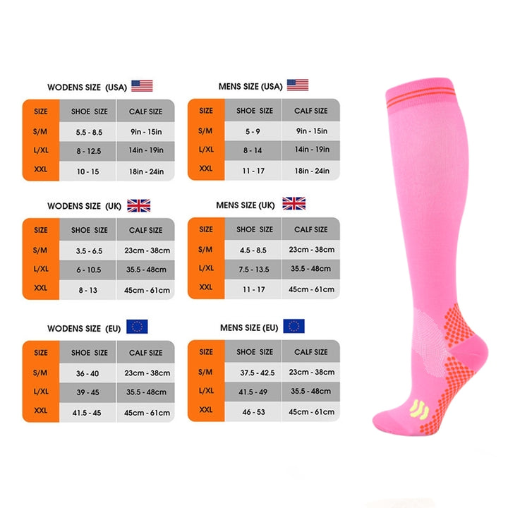 Premium Compression Socks for Men & Women – 20-30 mmHg Support for Varicose Veins, Running, Cycling, Football, Soccer – 1/3 Pairs, Breathable, Moisture-Wicking, Compression Stockings