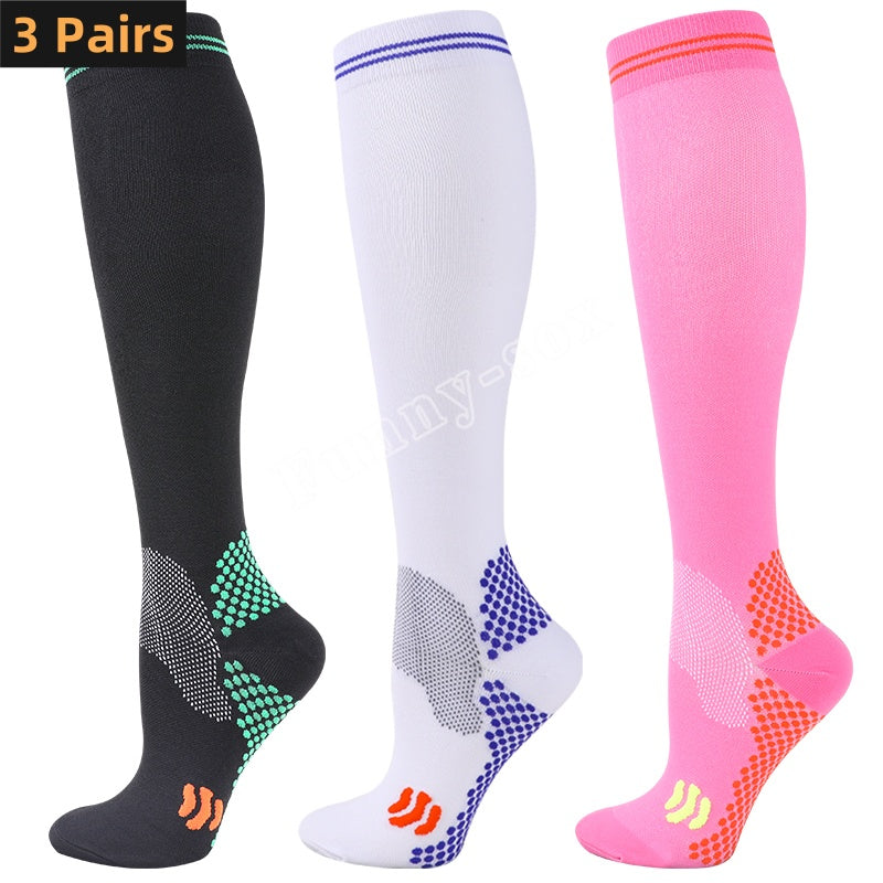 Premium Compression Socks for Men & Women – 20-30 mmHg Support for Varicose Veins, Running, Cycling, Football, Soccer – 1/3 Pairs, Breathable, Moisture-Wicking, Compression Stockings