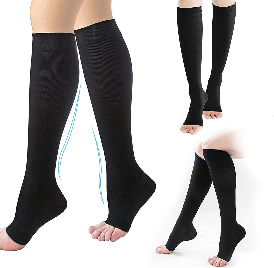 Premium Compression Socks with Zipper for Men & Women – Support for Improved Circulation, Pain & Swelling Relief – 1 Pair of Stable, Breathable Compression Stockings
