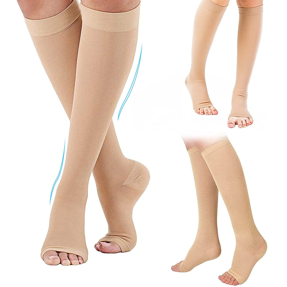 Premium Compression Socks with Zipper for Men & Women – Support for Improved Circulation, Pain & Swelling Relief – 1 Pair of Stable, Breathable Compression Stockings