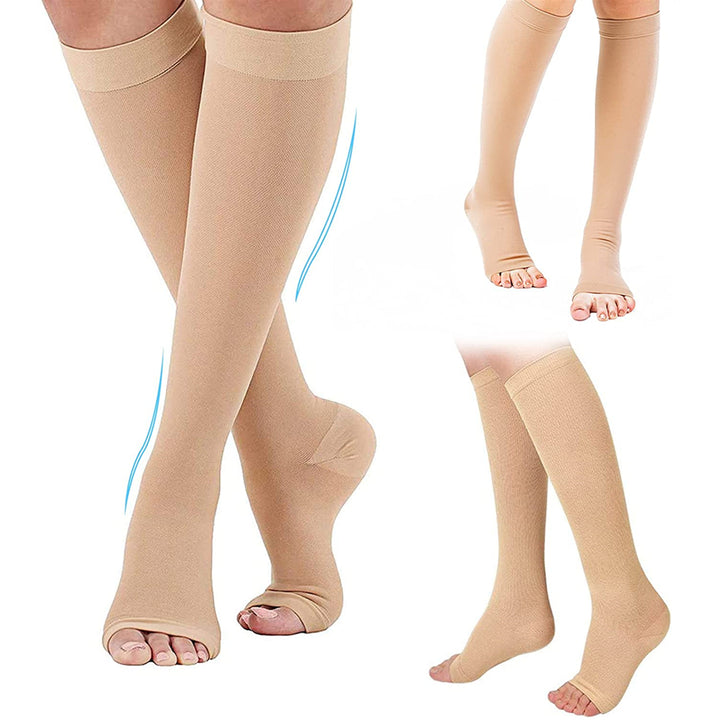Premium Compression Socks with Zipper for Men & Women – Support for Improved Circulation, Pain & Swelling Relief – 1 Pair of Stable, Breathable Compression Stockings