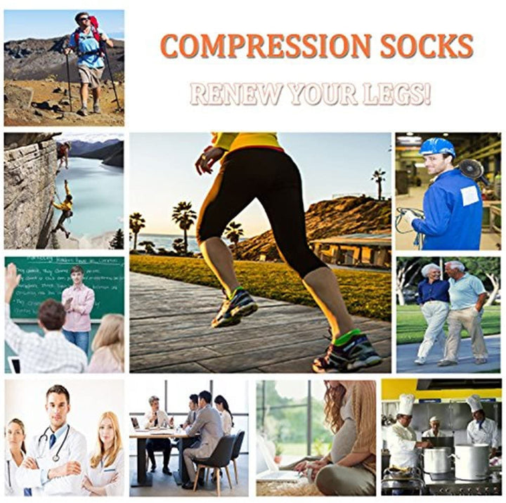 Premium Compression Socks with Zipper for Men & Women – Support for Improved Circulation, Pain & Swelling Relief – 1 Pair of Stable, Breathable Compression Stockings