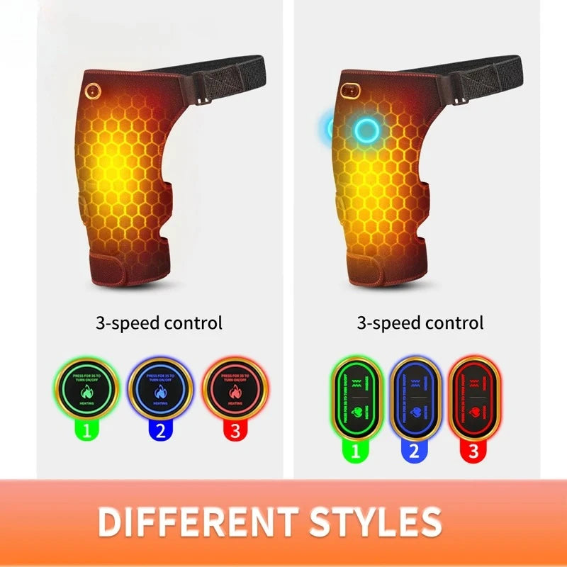Premium Cordless Heated Hip Support Brace – Adjustable Compression Wrap with Vibration Massager and 3 Level Heating